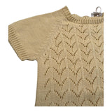 Wedoble Pagliaccetto Mezza Manica Tinta Unita con Trafori per Neonato V2507305A GIALLO WEDOBLE 