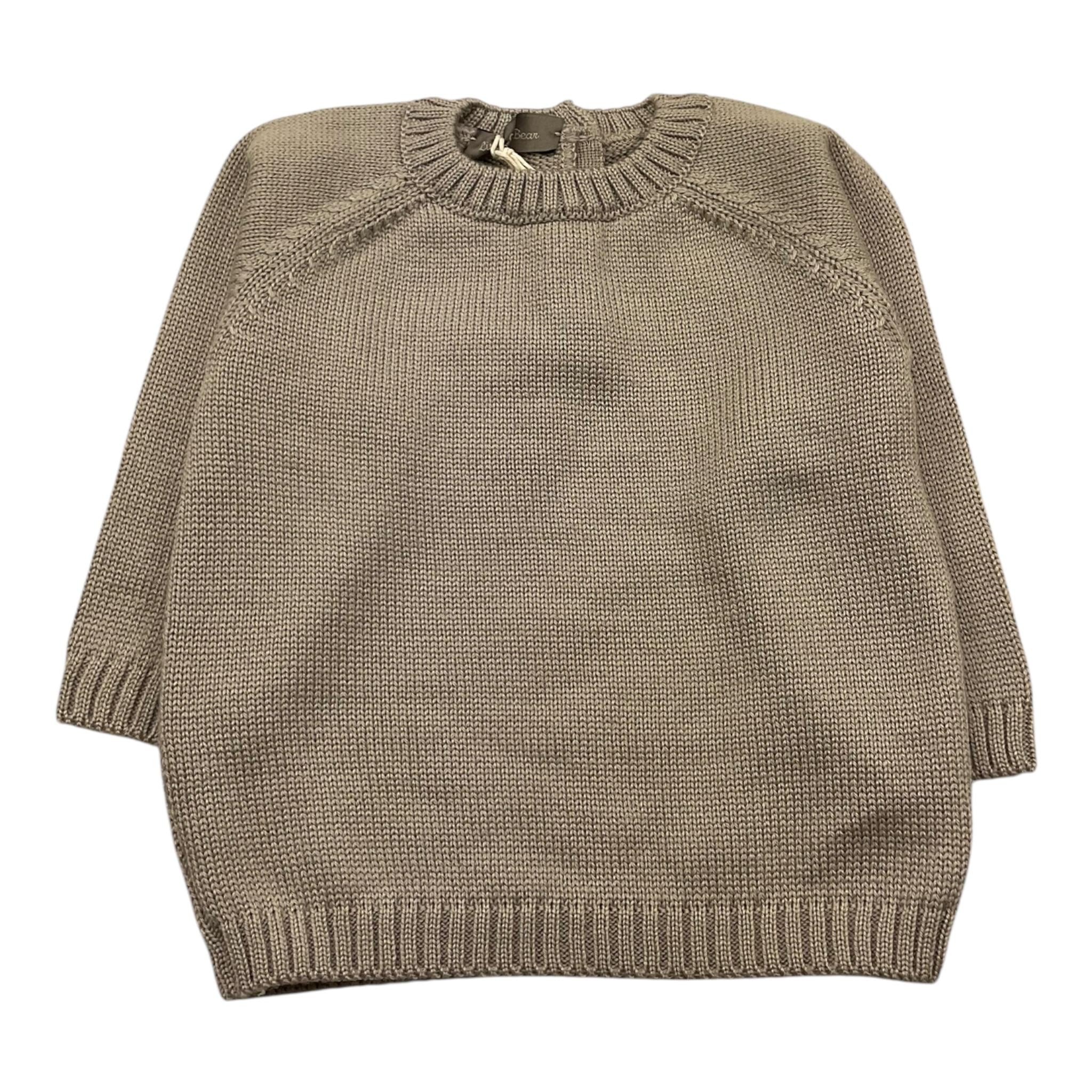 LITTLE BEAR maglia girocollo tinta unita Beige per Neonato 5140N BEIGE LITTLE BEAR 