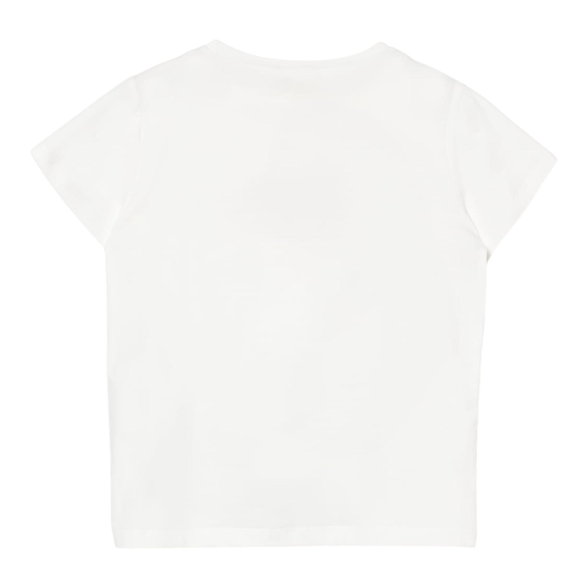 Liu Jo T-Shirt Girocollo Tinta Unita con Brillantini per Bambina GA5019X BIANCO LIU JO 