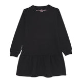 John Richmond Abito Girocollo Tinta Unita con Logo per Bambina RGP25007VE NERO JOHN RICHMOND 
