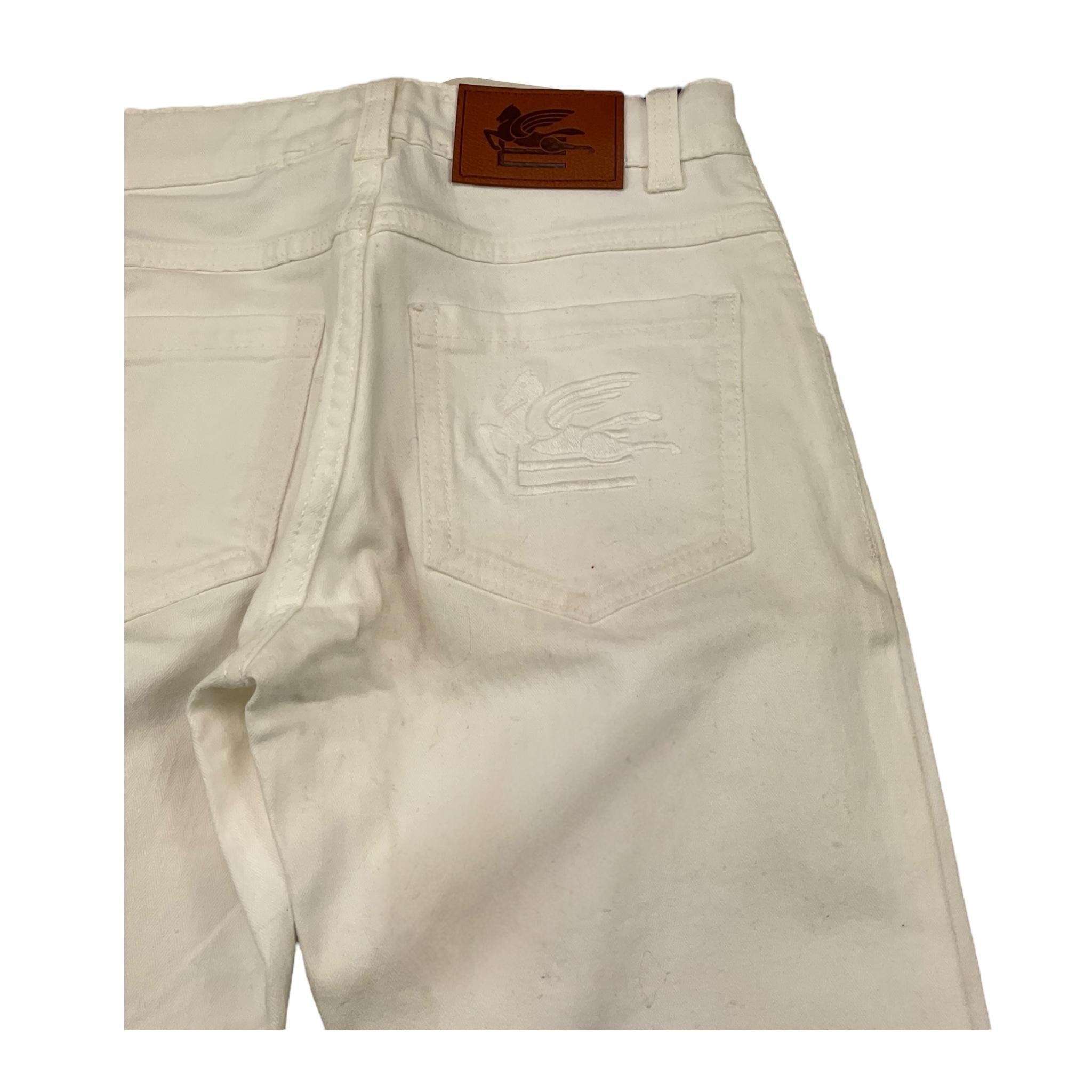 ETRO jeans tinta unita con 5 tasche Panna per Bambino GU6Q10 PANNA ETRO 