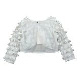 Kocca Coprispalle Tinta Unita con Applicazioni per Bambina NIKUL BIANCO Kocca 