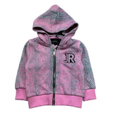 John Richmond Felpa con Zip E Cappuccio Stampa Fantasia per Neonata RIP26056FE ROSA JOHN RICHMOND 