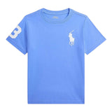 Ralph Lauren T-Shirt Girocollo Tinta Unita con Stampa per Bambino 322832907037J AZZURRO RALPH LAUREN 