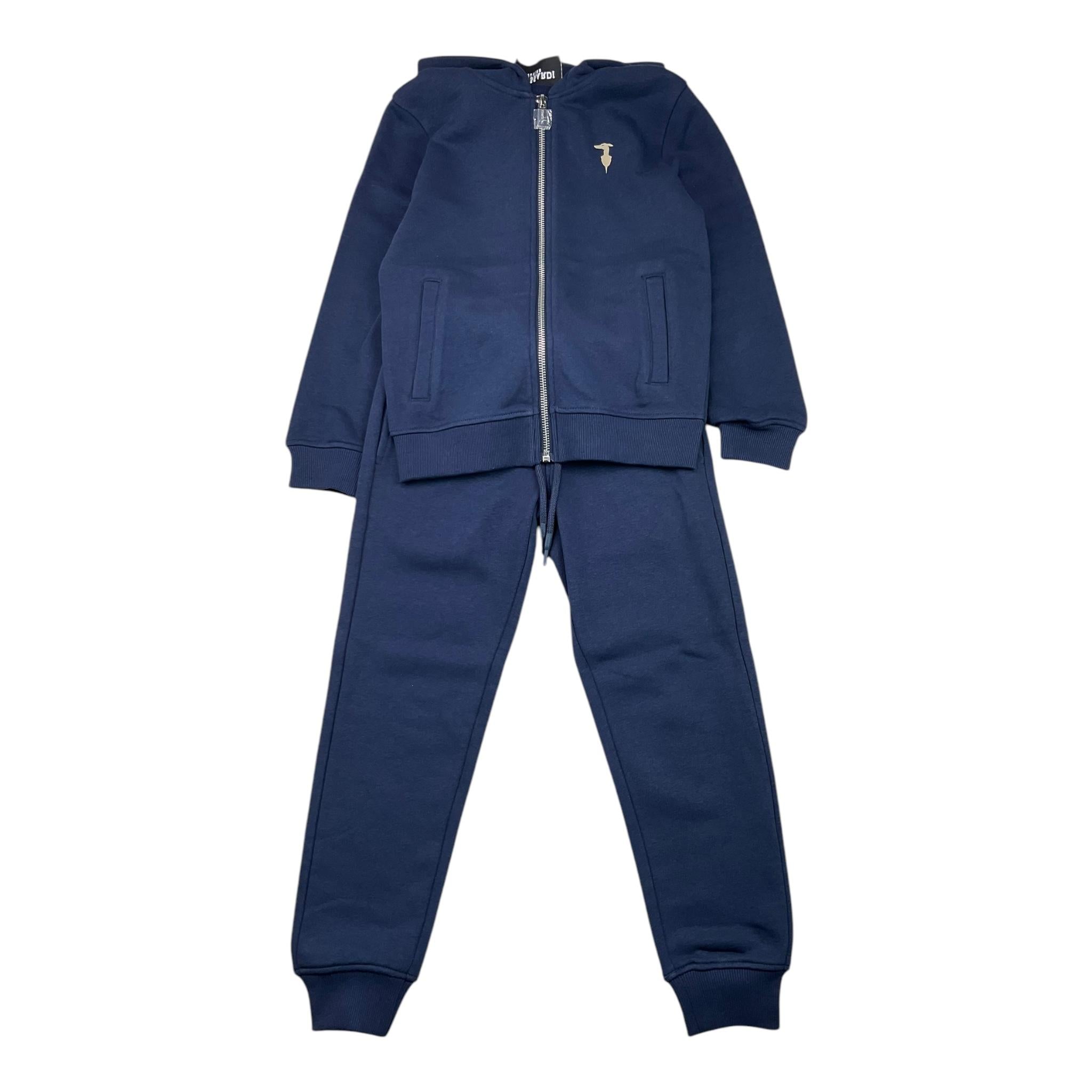 TRUSSARDI completo 2pz tinta unita con stampa Blu per Bambino TBA25001CF BLU TRUSSARDI 