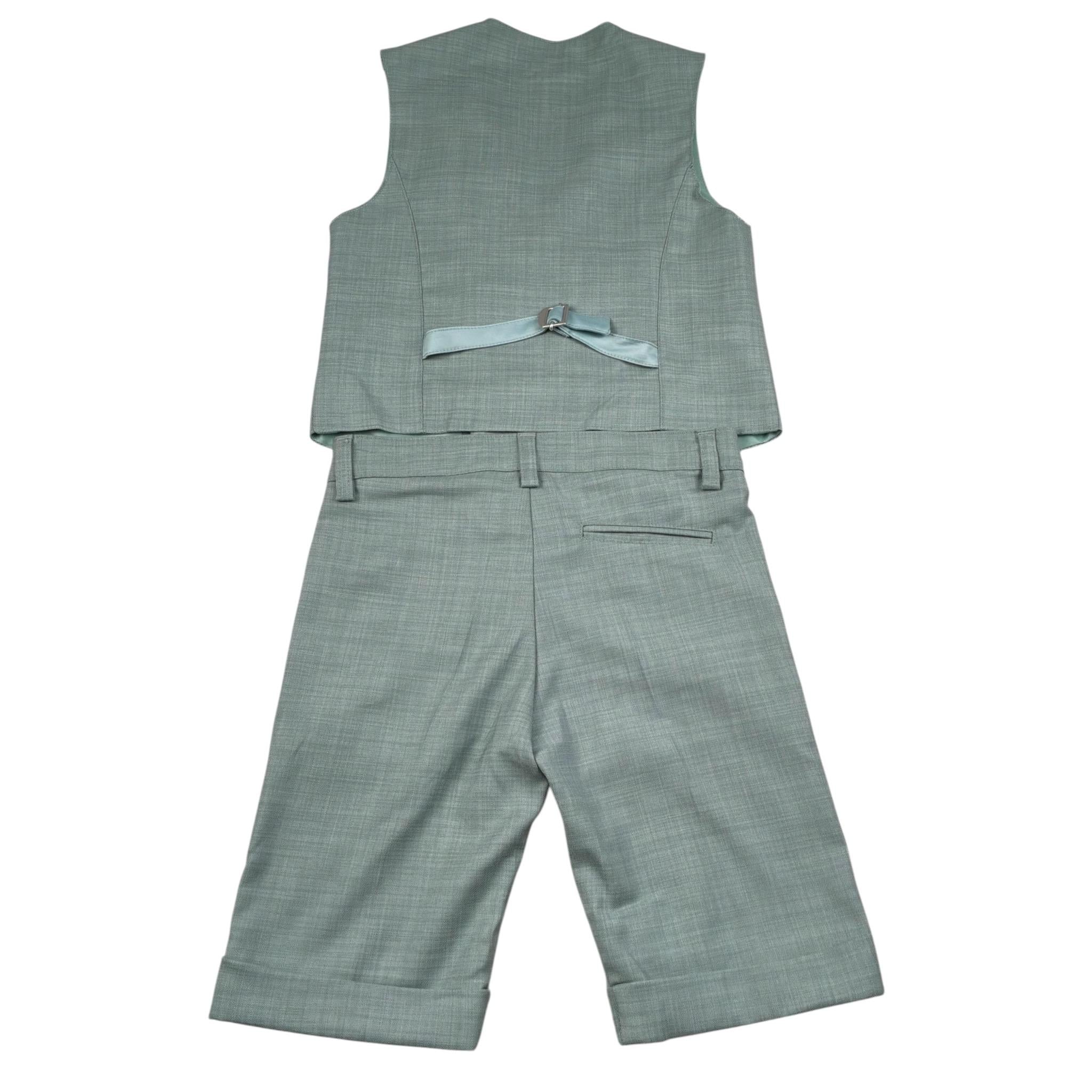 New Gereration Completo 2 Pezzi Gilet-Pantalone tinta unita Verde per Bambino 51950 VERDE NEW GERERATION 