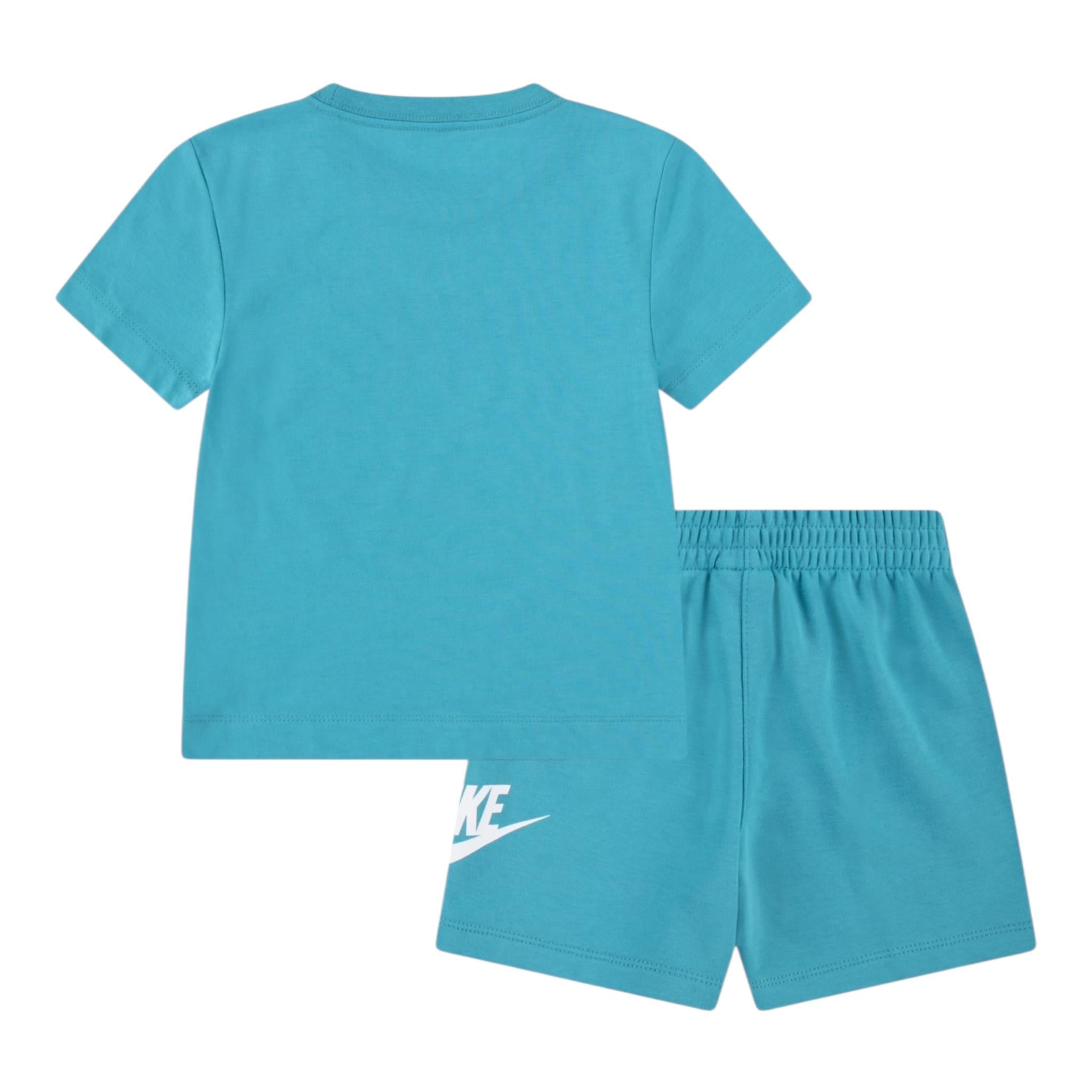 Nike Completo 2 Pezzi T-Shirt-Bermuda Tinta Unita per Neonato 59L596 TIFFANY NIKE 