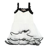 Elisabetta Franchi Abito Bretelline Tinta Unita con Tulle per Bambina EFAB594 BIANCO ELISABETTA FRANCHI 