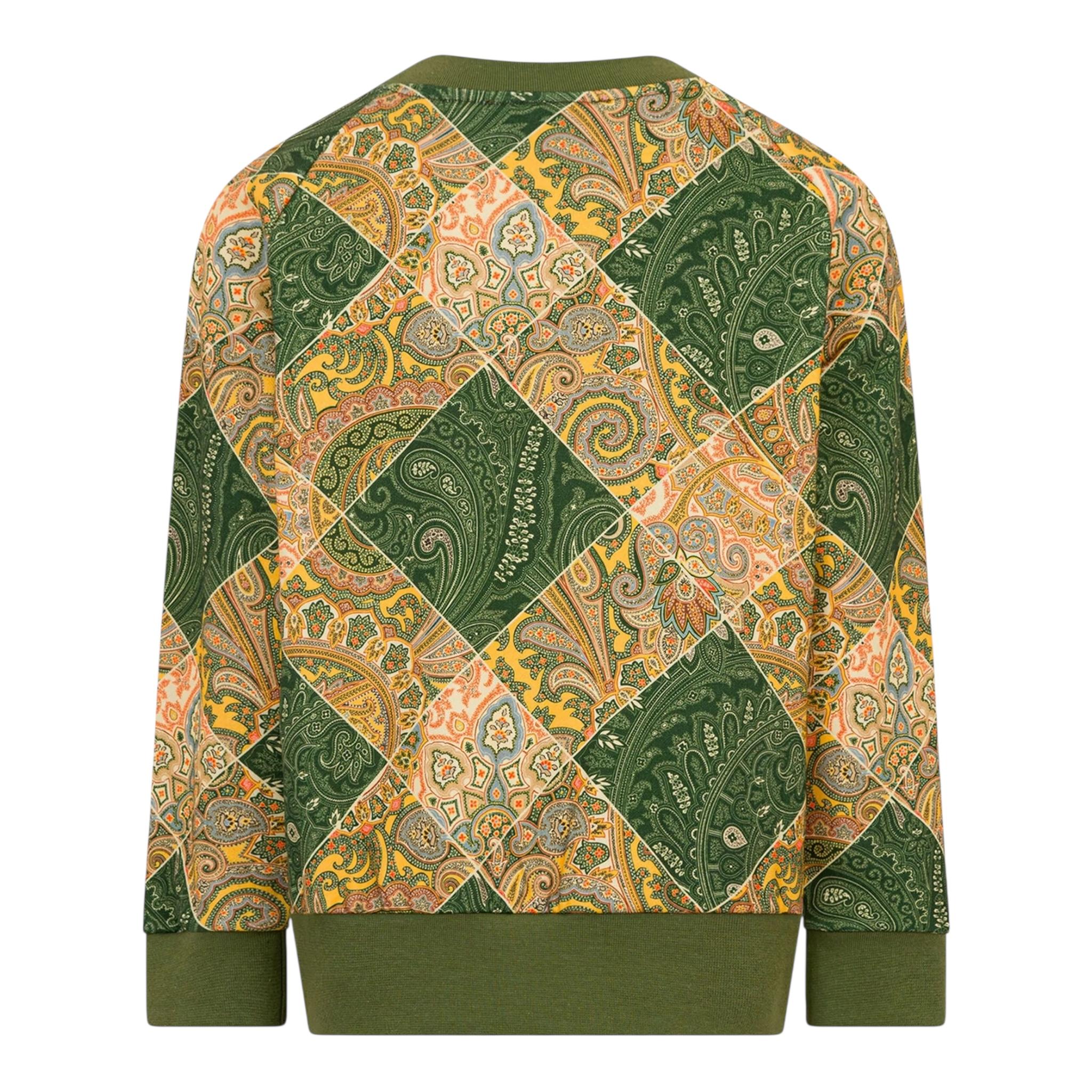 ETRO felpa chiusa girocollo stampa fantasia Verde per Bambino GB4P00 VERDE ETRO 