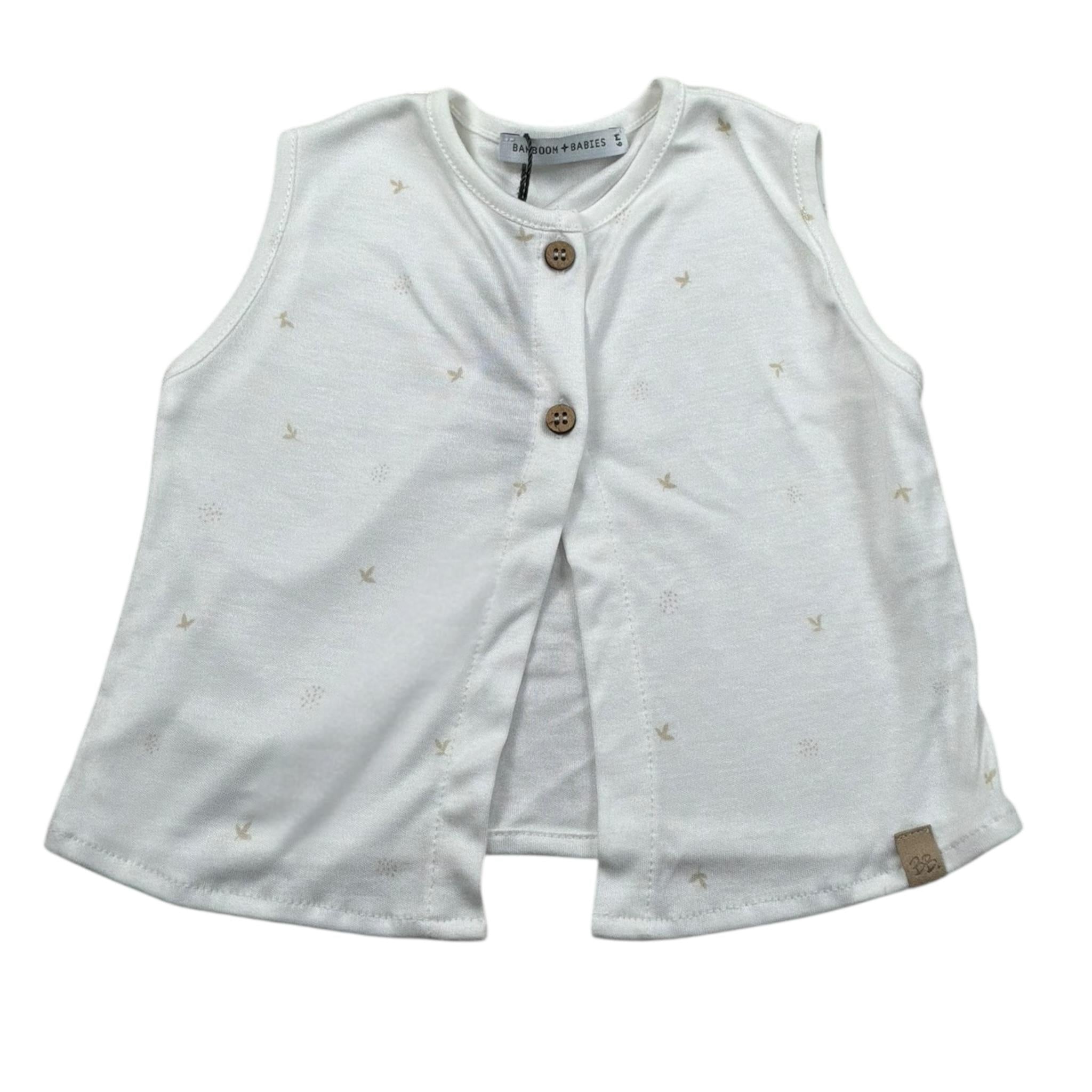 Bamboom+Babies Top Giromanica Tinta Unita per Neonata 806 PANNA BAMBOOM+BABIES 