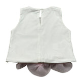 M+E' Canotta Tinta Unita con Applicazioni per Bambina UE1826 BIANCO M+E' 