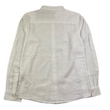 Dan John Camicia Manica Lunga Tinta Unita Collo Coreano Panna Per Bambino