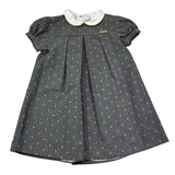 Le Bebe Abito Mezza Manica Tinta Unita con Colletto per Bambina LBG0424J GRIGIO LE BEBE 