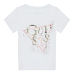 Guess T-Shirt Girocollo Tinta Unita con Logo per Neonata K5RI00K6YW4XX BIANCO GUESS 
