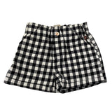 Carre'Ment Beau Short Fantasia Quadretti Bicolore Bianco/Nero per Bambina