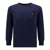 RALPH LAUREN shirt girocollo tinta unita con polsini Blu per Bambino 322843804002 BLU RALPH LAUREN 