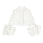 Elisabetta Franchi Camicia Manica Lunga tinta unita Bianco per Bambina EFCA207 BIANCO ELISABETTA FRANCHI 