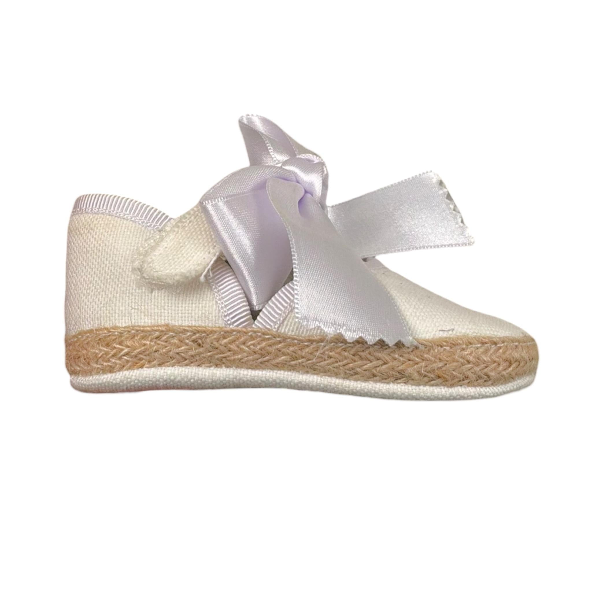 Indice Sandalo tinta unita con Fiocchi Bianco per Neonata 316 BIANCO INDICE 