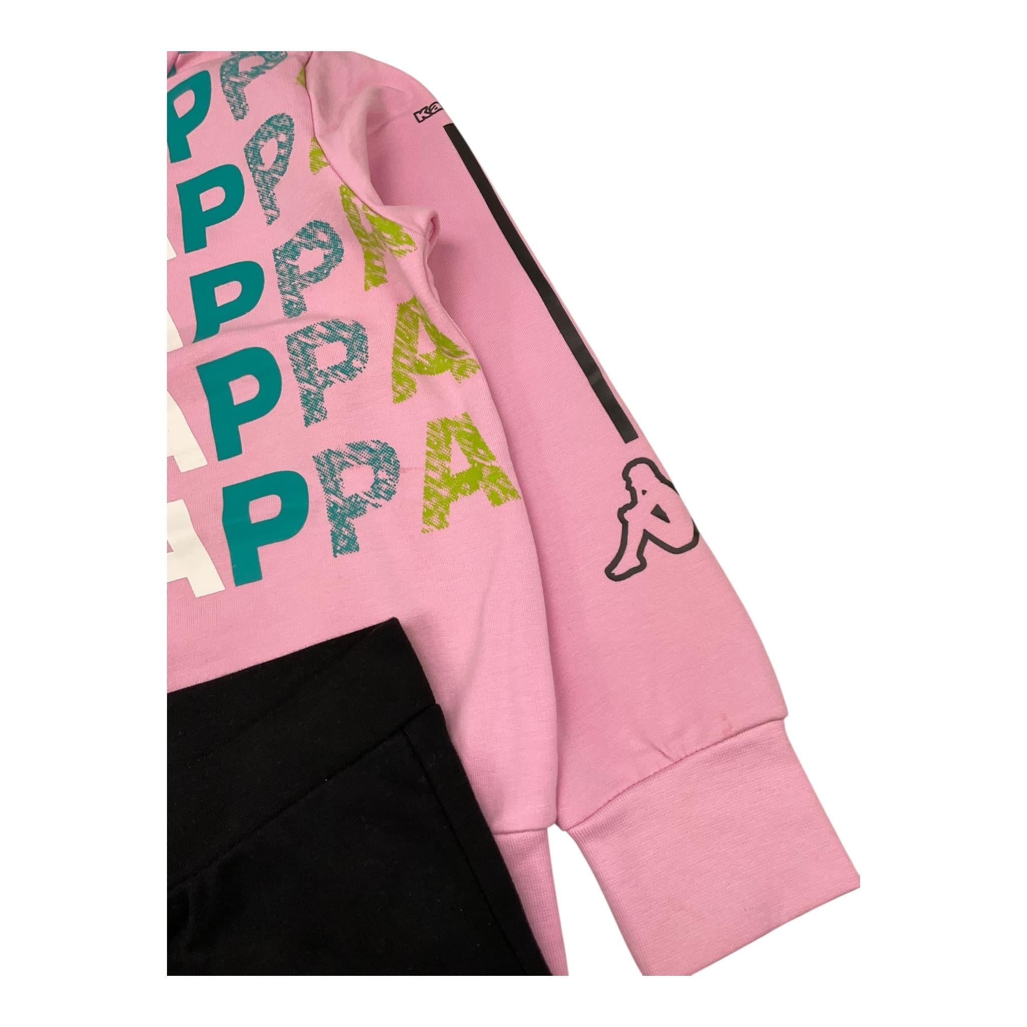 KAPPA completo 2pz bicolore shirt-leggins Rosa/nero per Bambina 8061T0029 ROSA/NERO KAPPA 