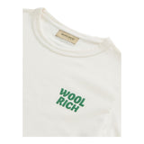 Woolrich T-Shirt Girocollo Tinta Unita con Logo per Bambino CFWKET0140MRUT PANNA WOOLRICH 