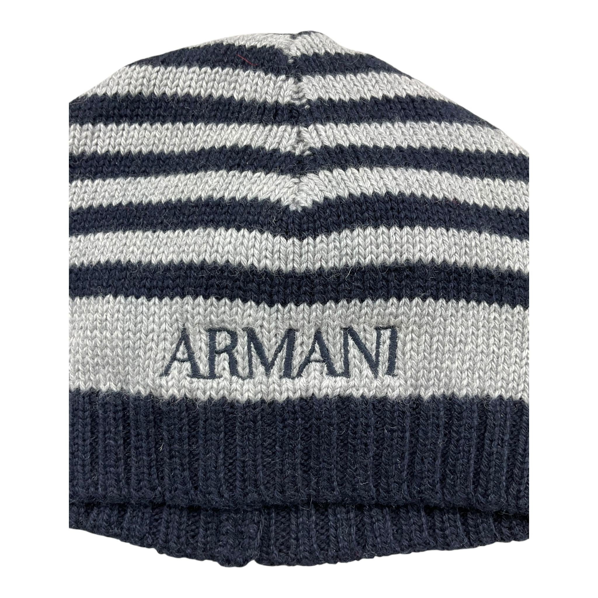 ARMANI BABY cappello fatasia a righe bicolore Blu/grigio per Neonato LX401 BLU/GRIGIO ARMANI BABY 