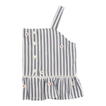 Max&Co. Top Tinta Unita con Fantasia A Righe per Bambina MX0120X BIANCO/BLU MAX&Co. 