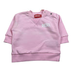 Diesel Felpa Chiusa Girocollo tinta unita Rosa per Neonata K00416 ROSA DIESEL 