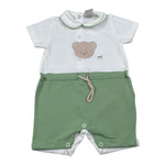 Marlu' Pagliaccetto Bicolore Mezza Manica per Neonato EB6213 BIANCO/VERDE MARLU' 