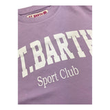 Saint Barth T-Shirt Girocollo Tinta Unita con Logo per Bambina ELLY LILLA SAINT BARTH 