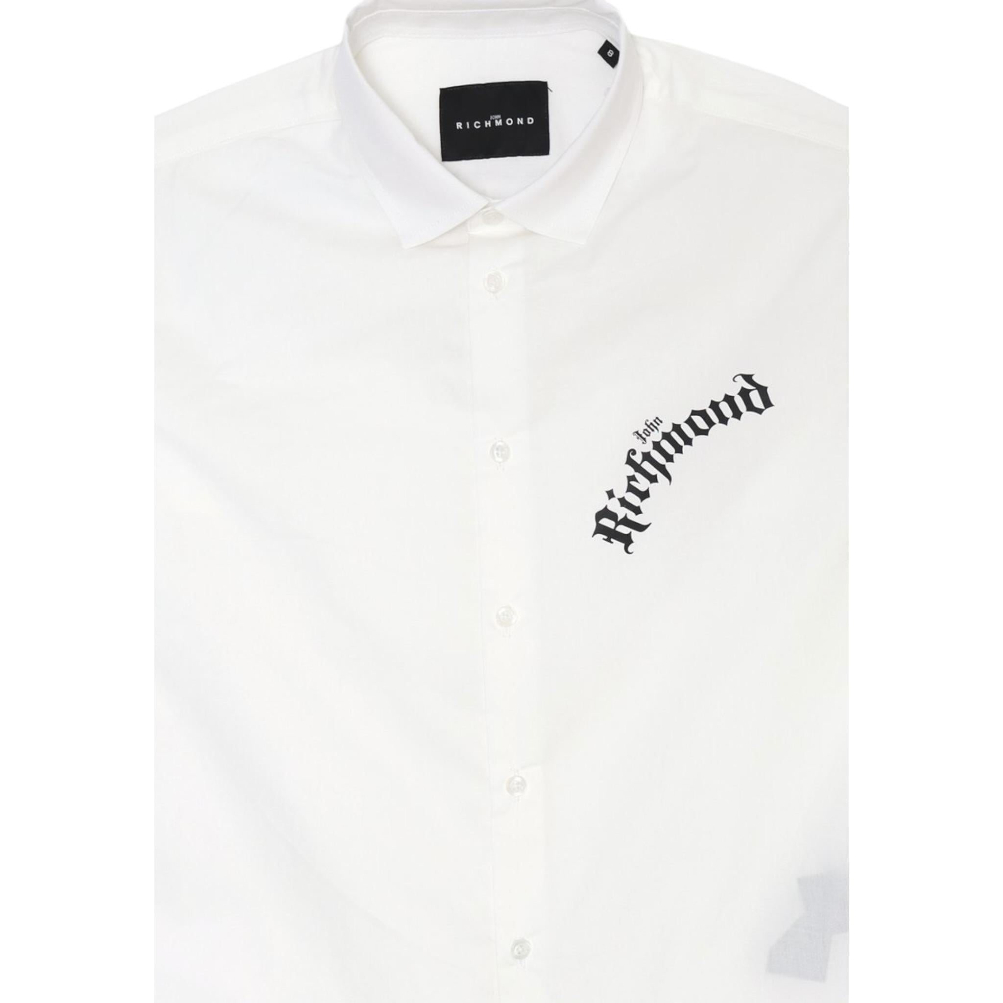 John Richmond Camicia Tinta Unita con Stampa per Neonato RBP25016CAX BIANCO JOHN RICHMOND 