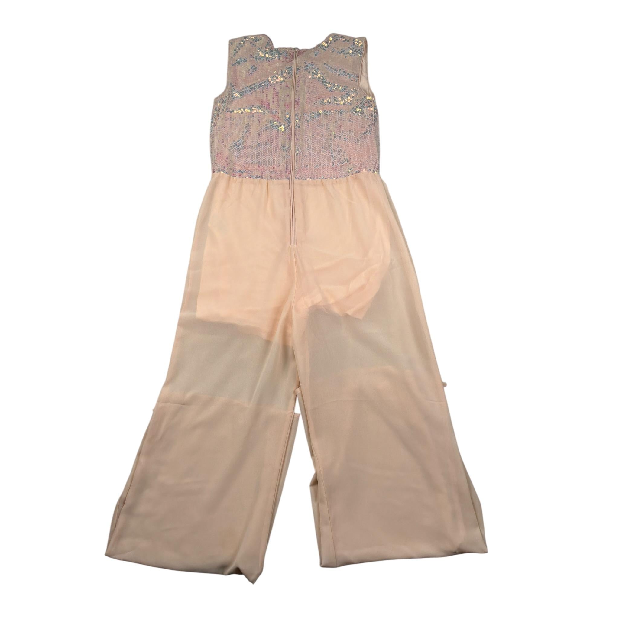 Patrizia Pepe Tuta Giromanica tinta unita con Pailettes Rosa per Bambina 7T0013 ROSA PATRIZIA PEPE 