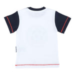 Bikkembergs T-Shirt Girocollo Tinta Unita con Maniche In Contrasto per Bambino BK1732J BIANCO BiKKEMBERGS 