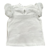 Miss Grant T-Shirt Girocollo Tinta Unita con Stampa In Contrasto per Neonata MG1336XX BIANCO MISS GRANT 