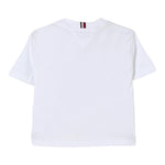 Tommy Hilfiger T-Shirt Girocollo Tinta Unita con Logo per Bambino KB0KB09601X BIANCO TOMMY HILFIGER 