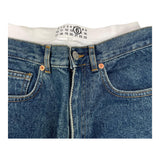 MAISON MARGIELA pantalone tinta unita cn elastico in contrasto Blu per Bambina M60632 BLU MAISON MARGIELA 