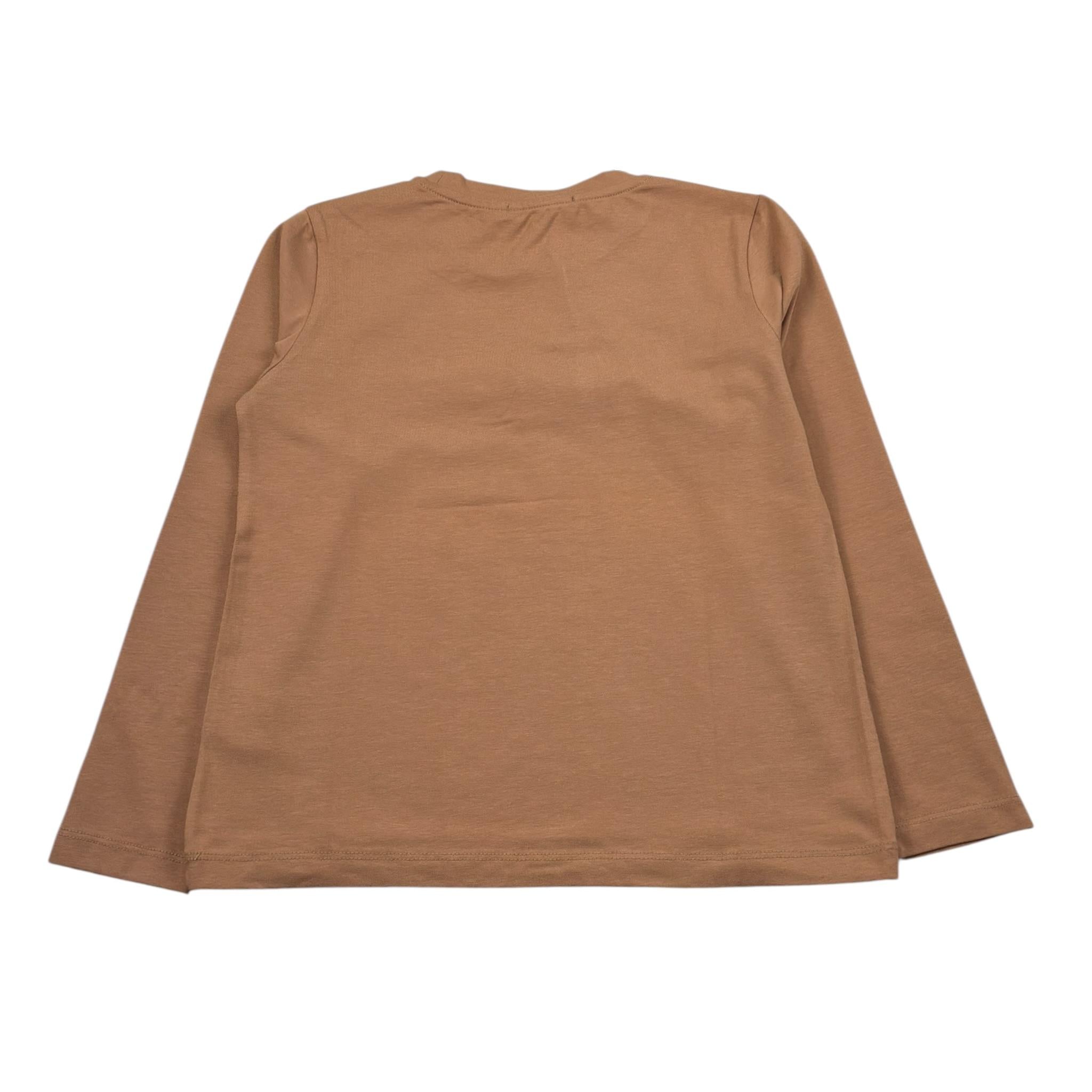 Vicolo Shirt Girocollo tinta unita con Stampa Marrone per Bambina 3141M0799 MARRONE VICOLO 