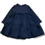 Le Bebe Abito Manica Lunga Tinta Unita con Tulle per Bambina LBG1122J BLU LE BEBE 