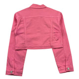 Marc Ellis Giubbino In Denim Tinta Unita con Bottoni Rosa per Bambina