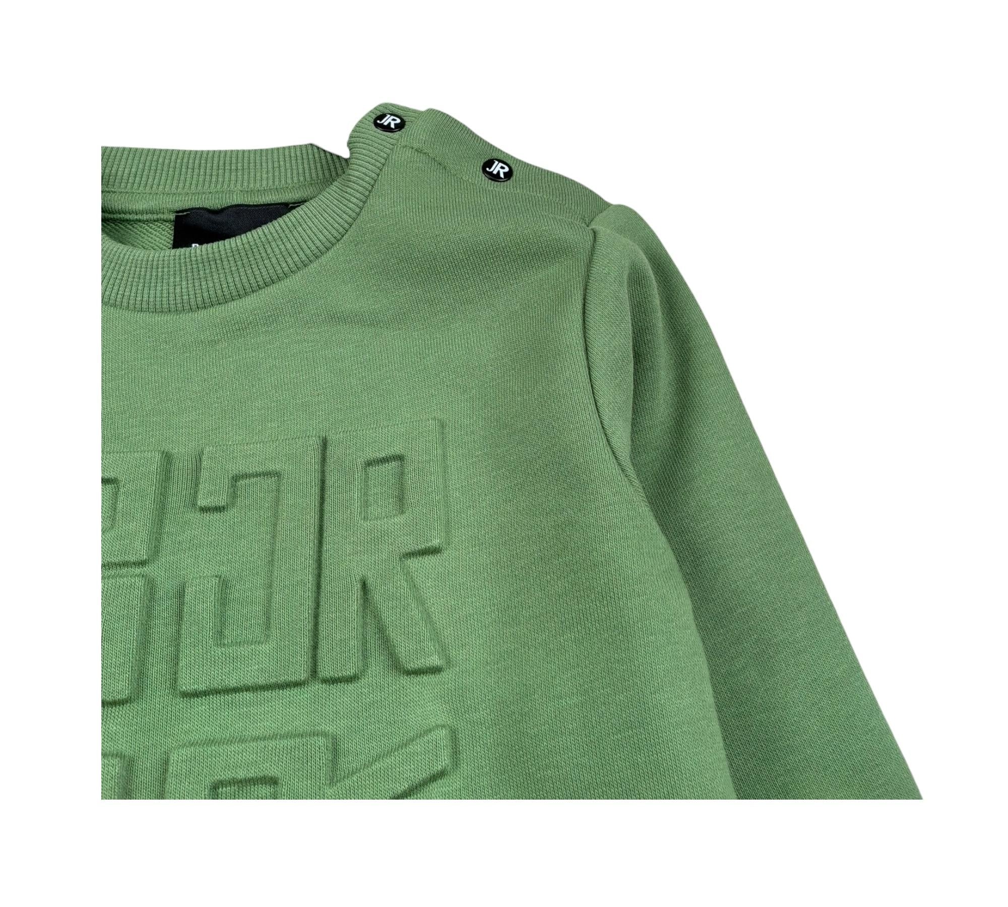 John Richmond Felpa Chiusa Girocollo Tinta Unita con Logo per Neonato RIP26014FE VERDE JOHN RICHMOND 