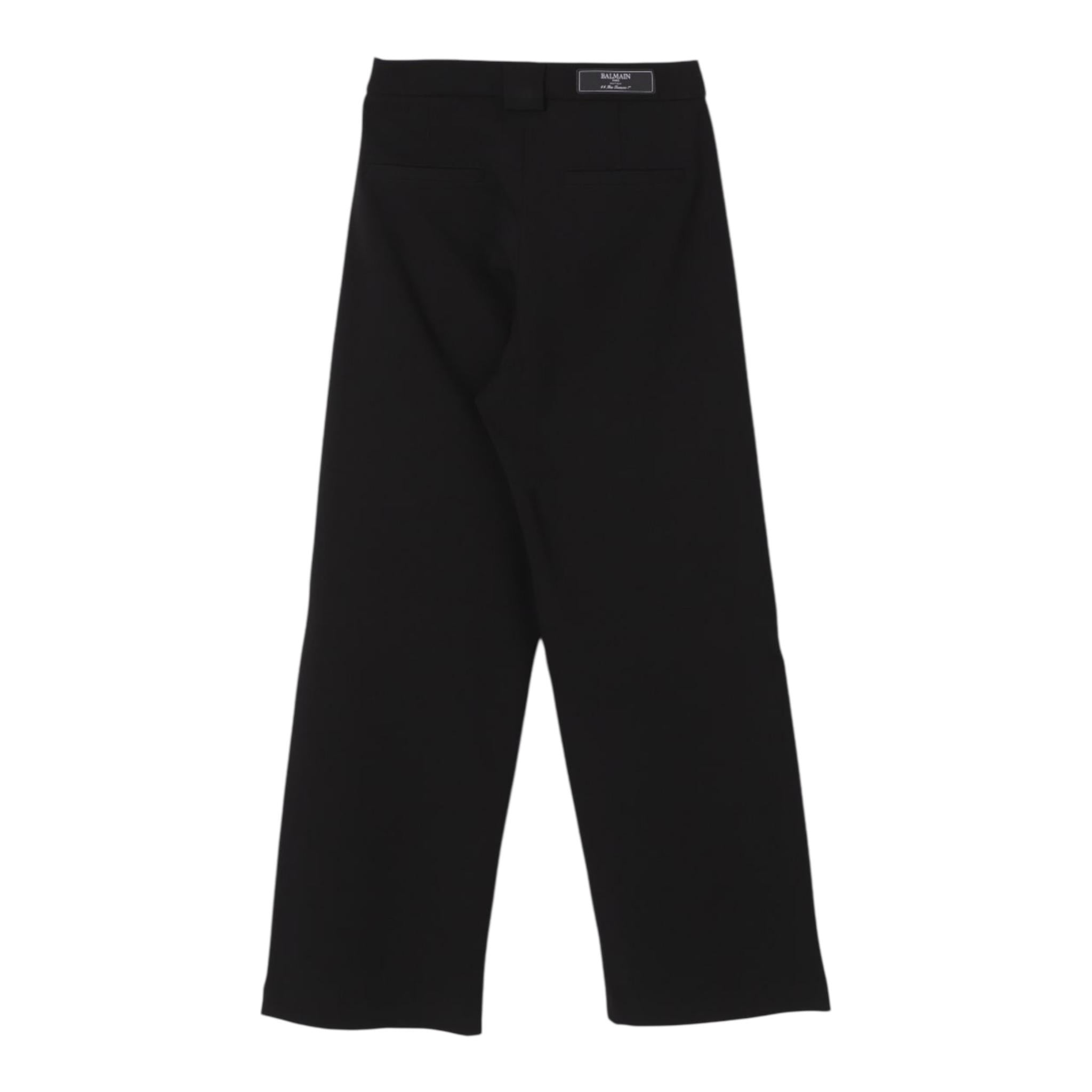 Balmain Pantalone Tinta Unita per Bambino BW6Q10 NERO BALMAIN 