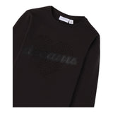 SARABANDA shirt girocollo tinta unita stampa brillantinata Nero per Bambina 0A755 NERO SARABANDA 