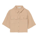 Michael Kors Camicia Mezza Manica Tinta Unita per Bambina R30331 BEIGE MICHAEL KORS 