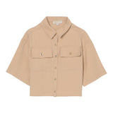 Michael Kors Camicia Mezza Manica Tinta Unita per Bambina R30331 BEIGE MICHAEL KORS 