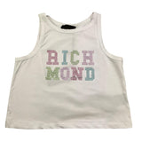 John Richmond Canotta Tinta Unita con Brillantini per Bambina RGP25211CN BIANCO JOHN RICHMOND 
