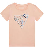 Guess T-Shirt Tinta Unita con Stampa E Paillettes per Bambina K5RI16K6YW4X ROSA GUESS 