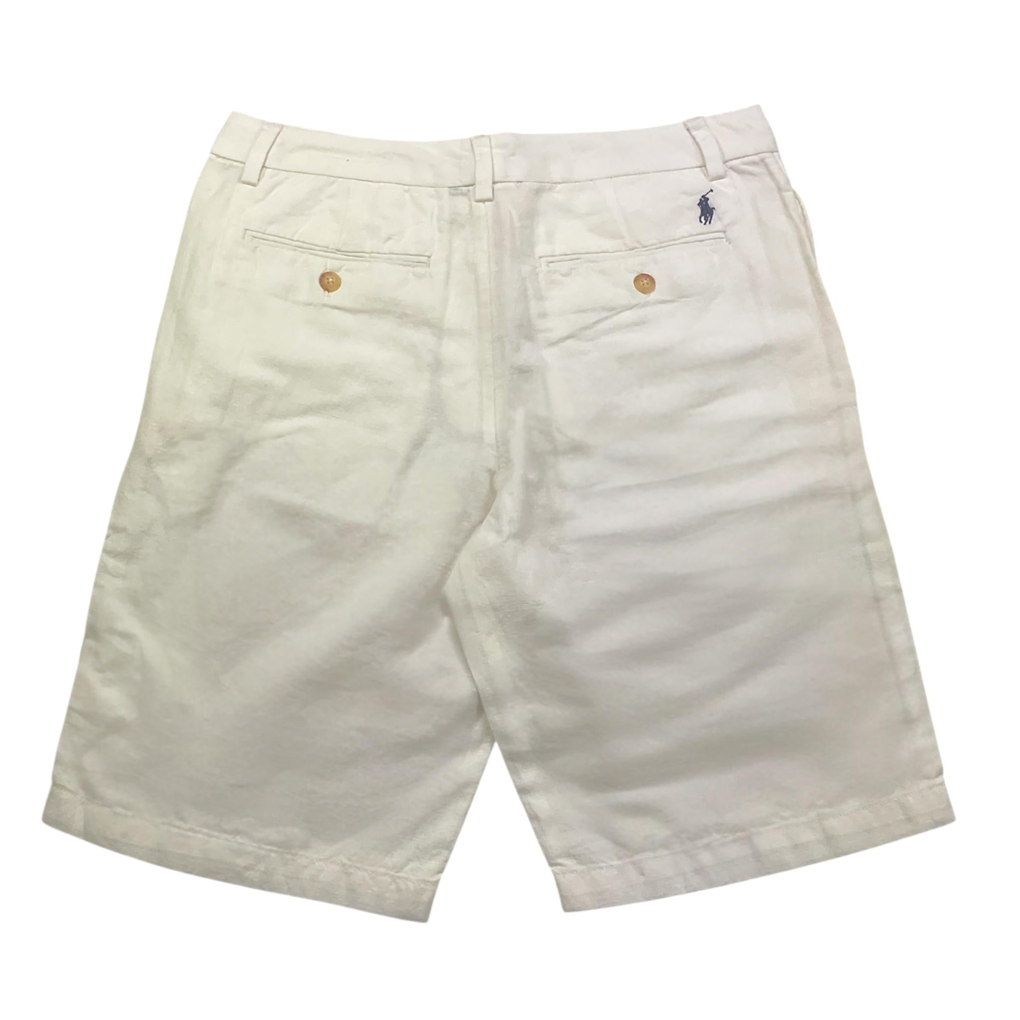 Ralph Lauren Bermuda Tinta Unita con Logo per Bambino 323932984001 BIANCO RALPH LAUREN 