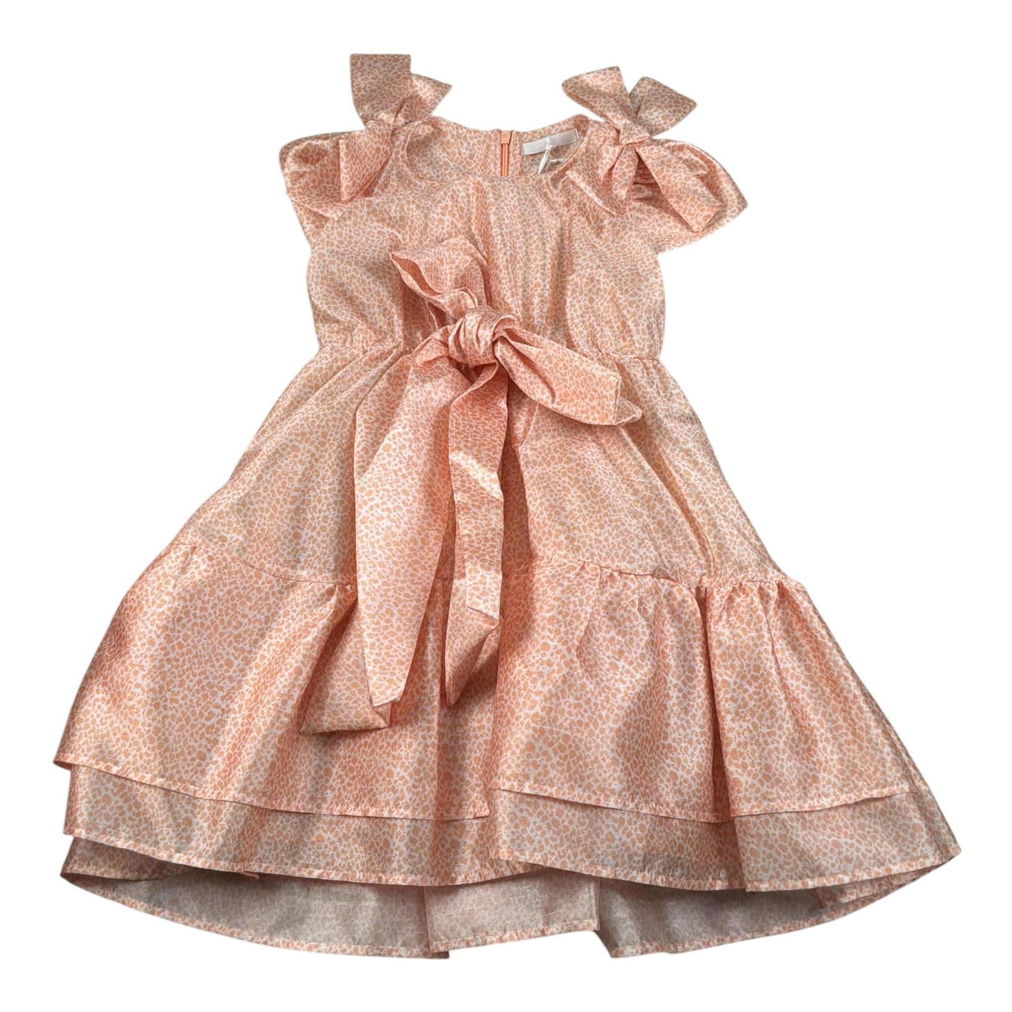 Miss Grant Abito Tinta Unita con Stampa per Bambina MG1226 PESCA MISS GRANT 