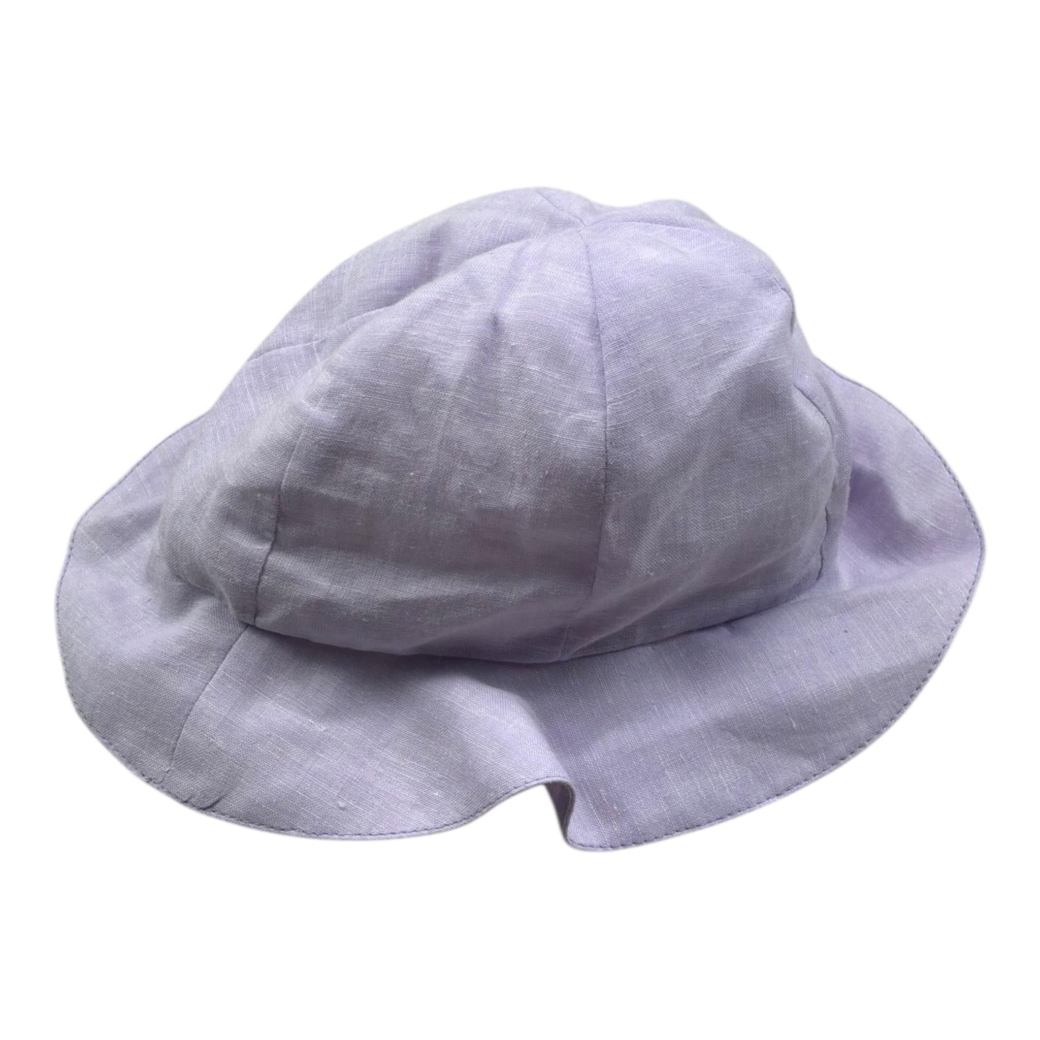 I Delfi Cappello Tinta Unita con Ricamo per Neonata 25P5069 LILLA I DELFI 