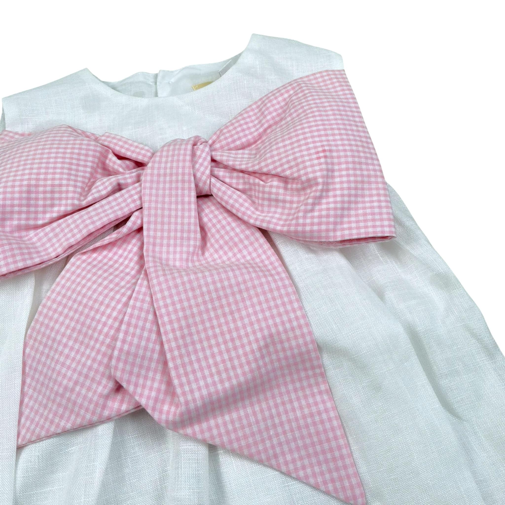 Bear Pagliacetto Tinta Unita con Fiocco per Neonata PCC3 BIANCO BEAR 