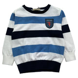 Trussardi Maglia Girocollo Fantasia A Righe per Neonato TIP26029MA BIANCO TRUSSARDI 